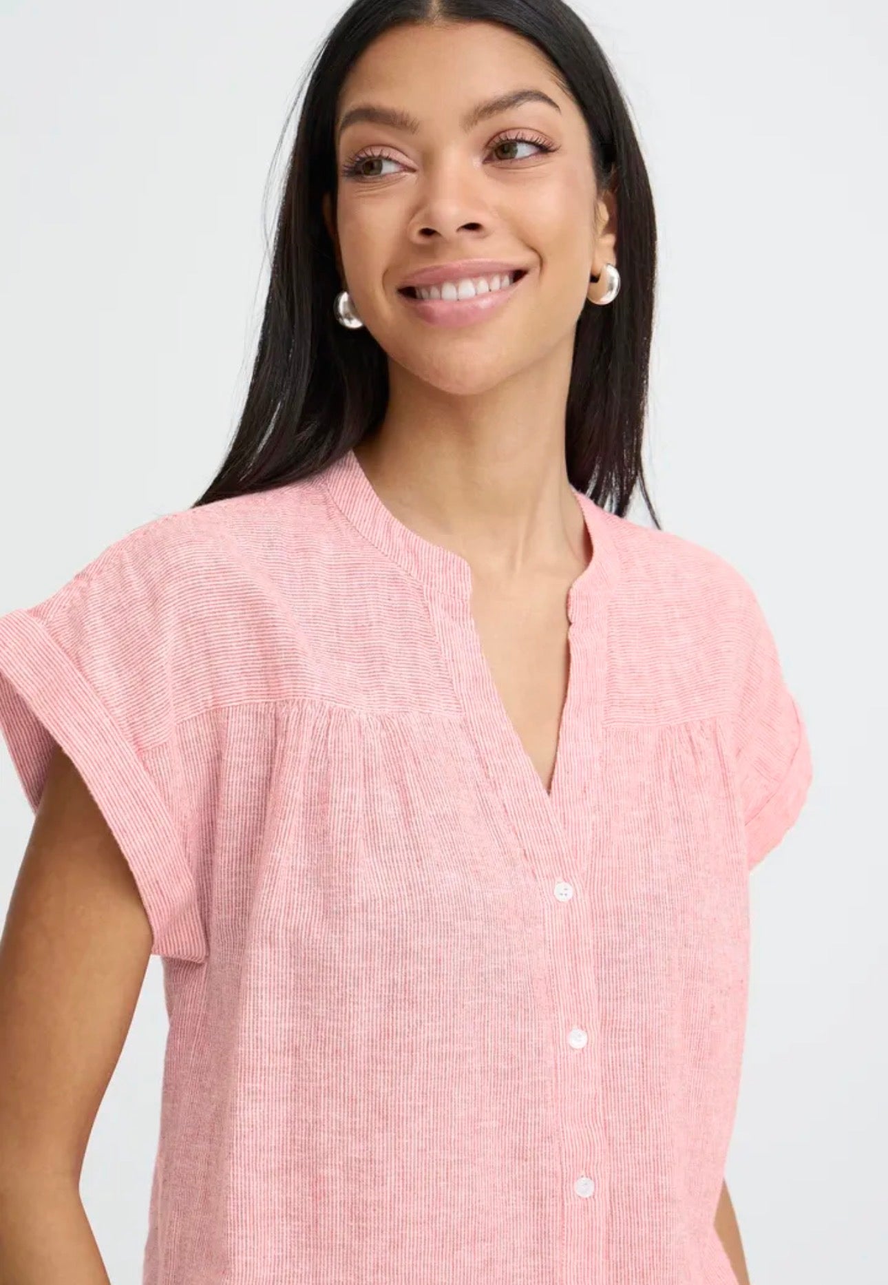 B YOUNG IZOLA SHIRT in MOLTEN LAVA STRIPE