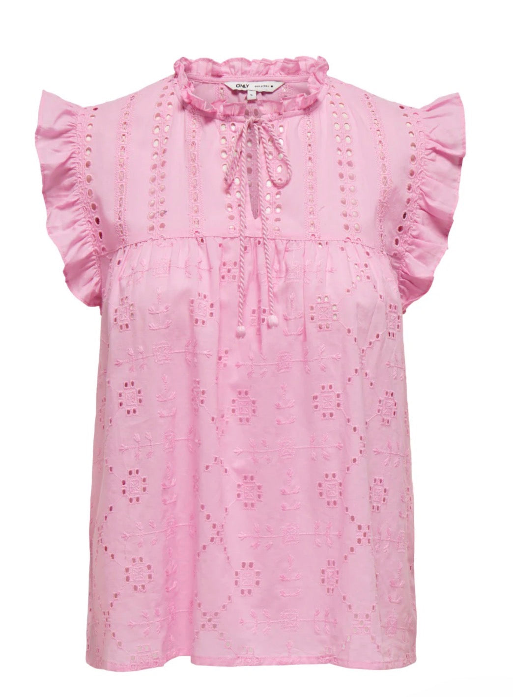ONLY REVA LIFE EMB TOP BONBON PINK