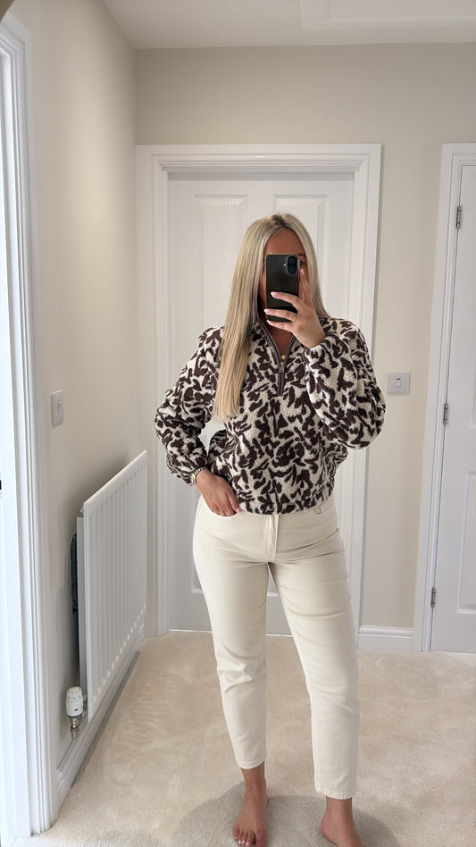 ONLY NEW DALLAS LS HIGHNECK ZIP TOP - BRACKEN DALLAS