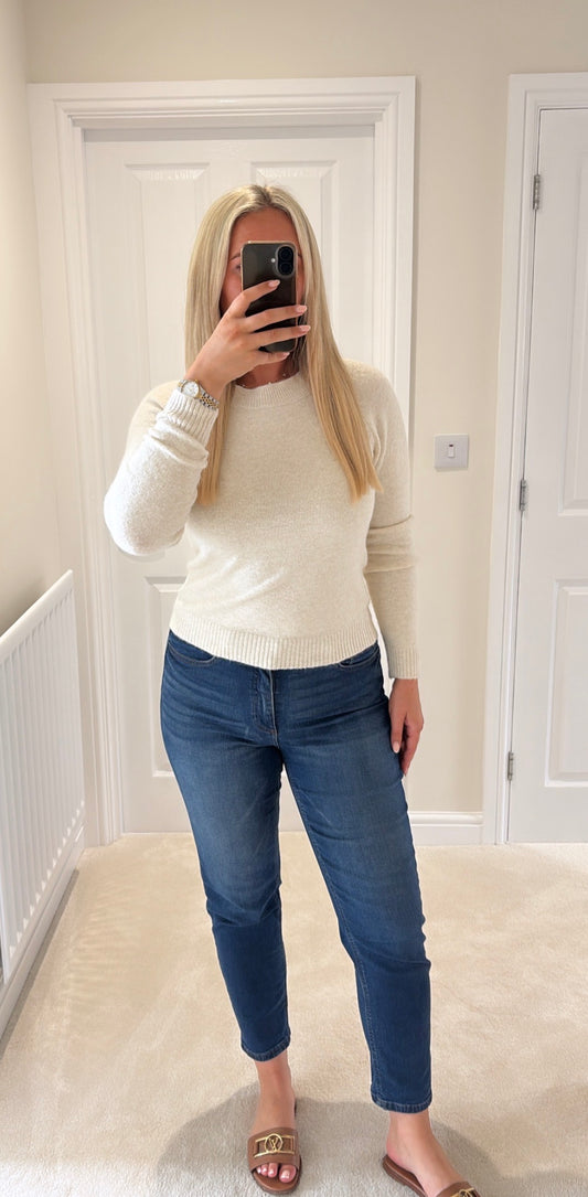 VERO MODA DOFFY LS O-NECK JUMPER - BIRCH MELANGE