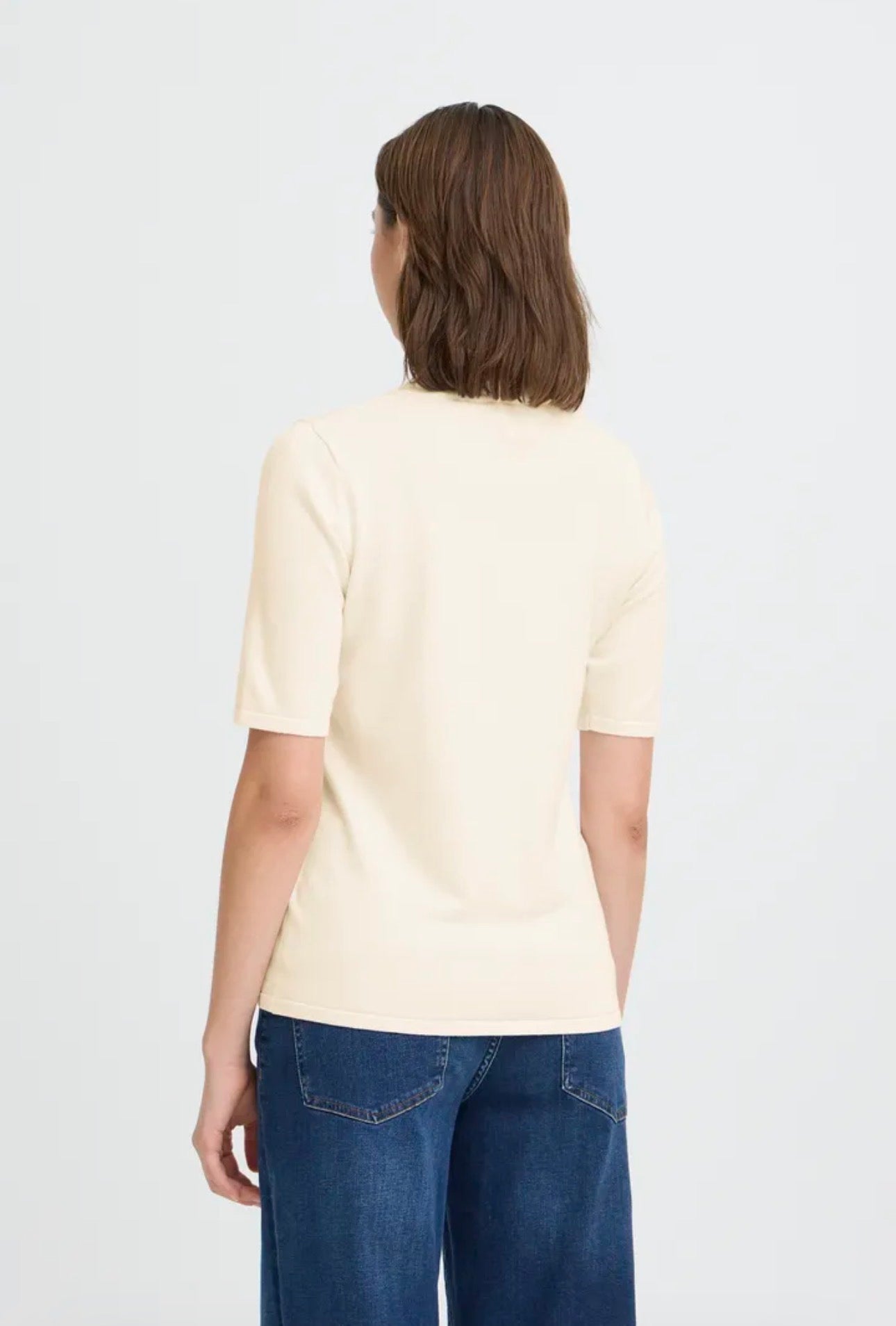 ICHI LULS O neck SS pullover - Birch