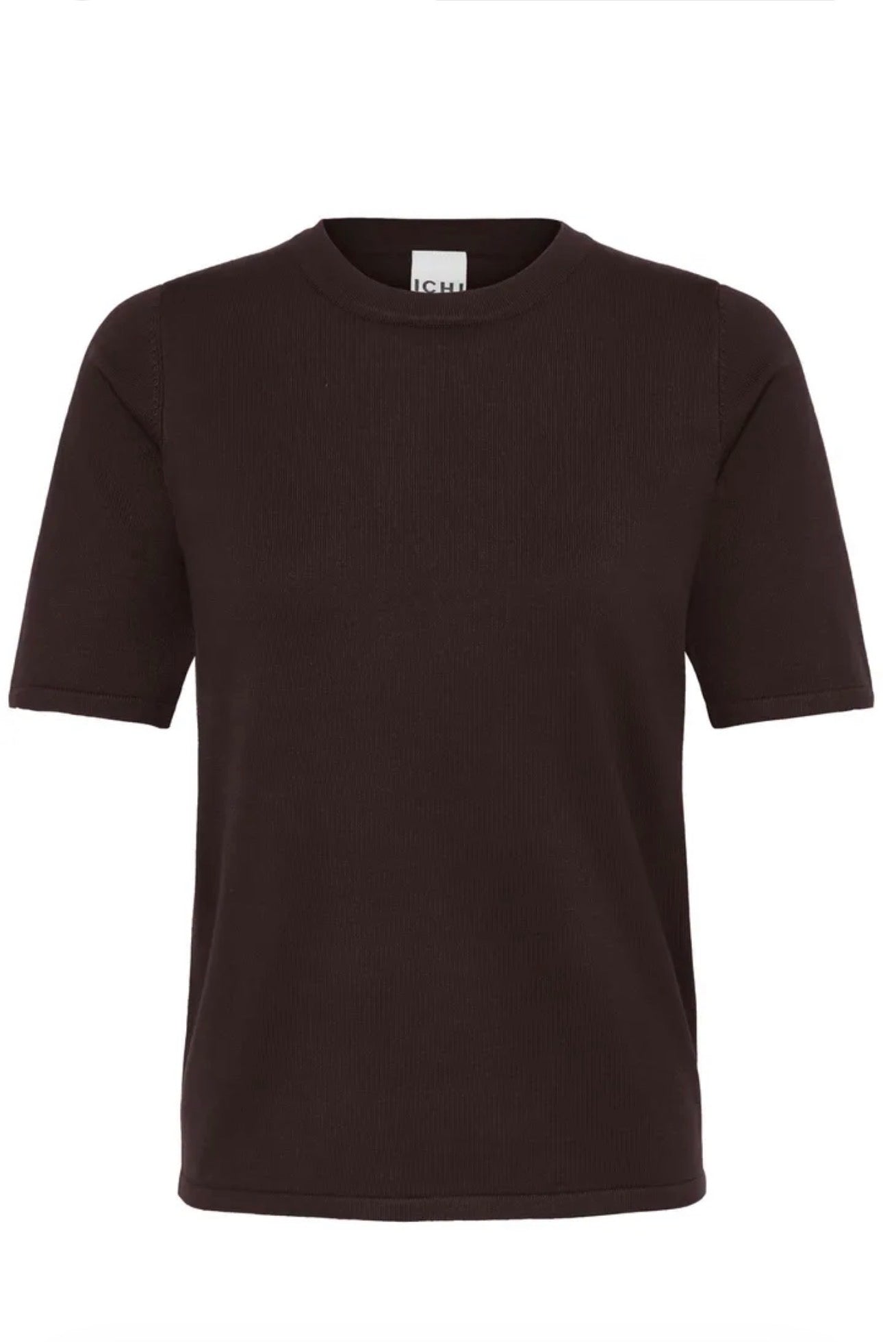 ICHI LULS O-NECK SS PULLOVER - CHOCOLATE TORTE