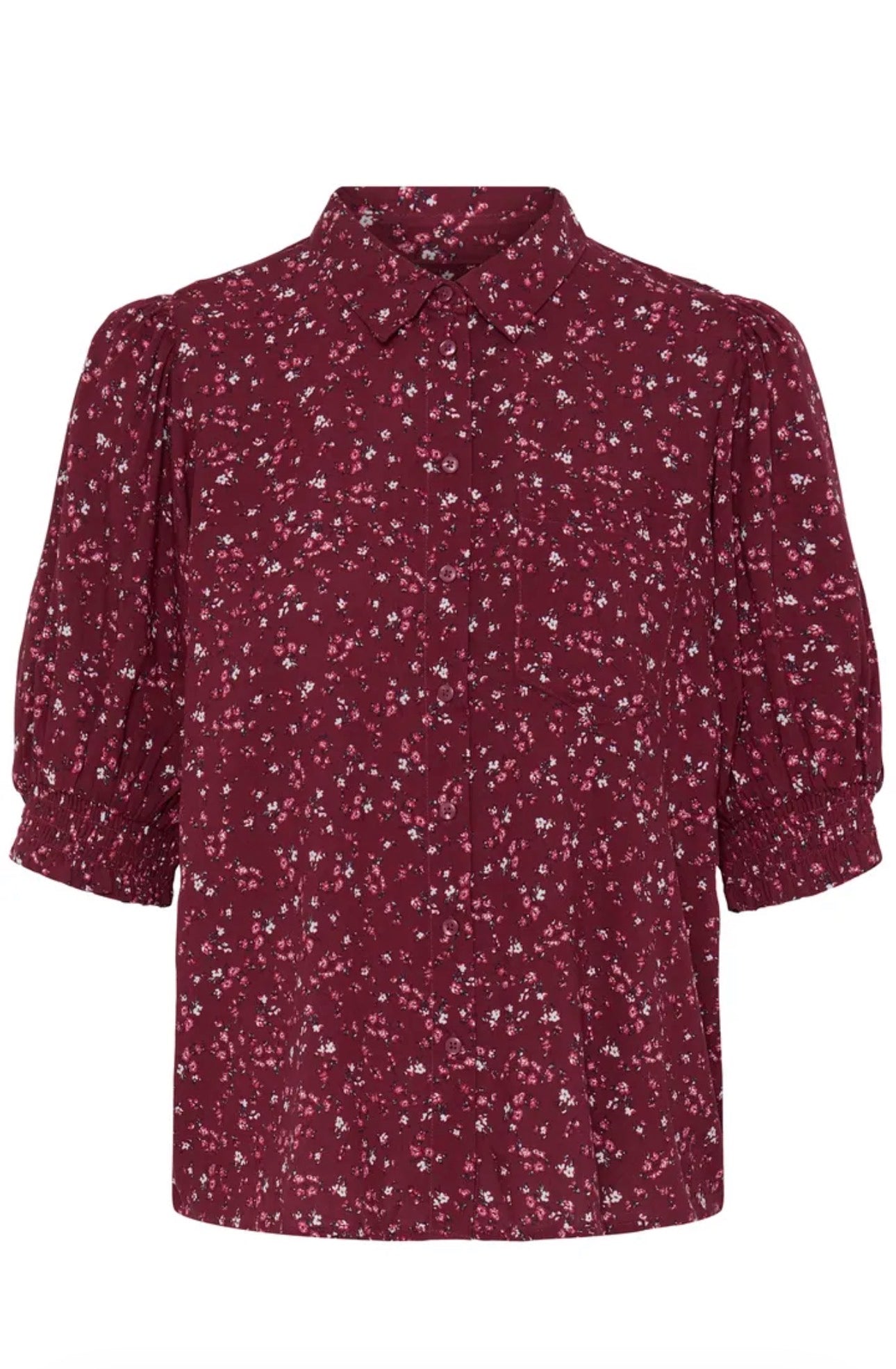 ICHI VERA BLOUSE - RHODODENDRON FLOWER PRINT
