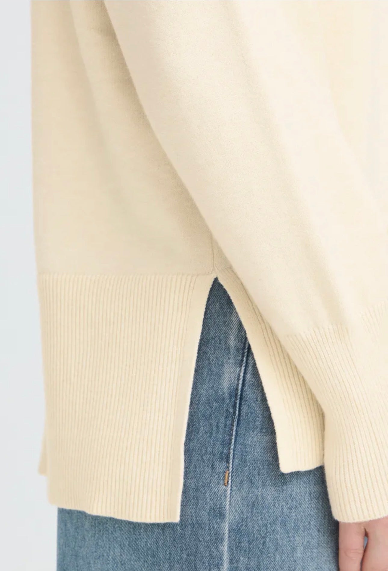 PULZ STEFFI TURTLENECK PULLOVER - BIRCH MELANGE