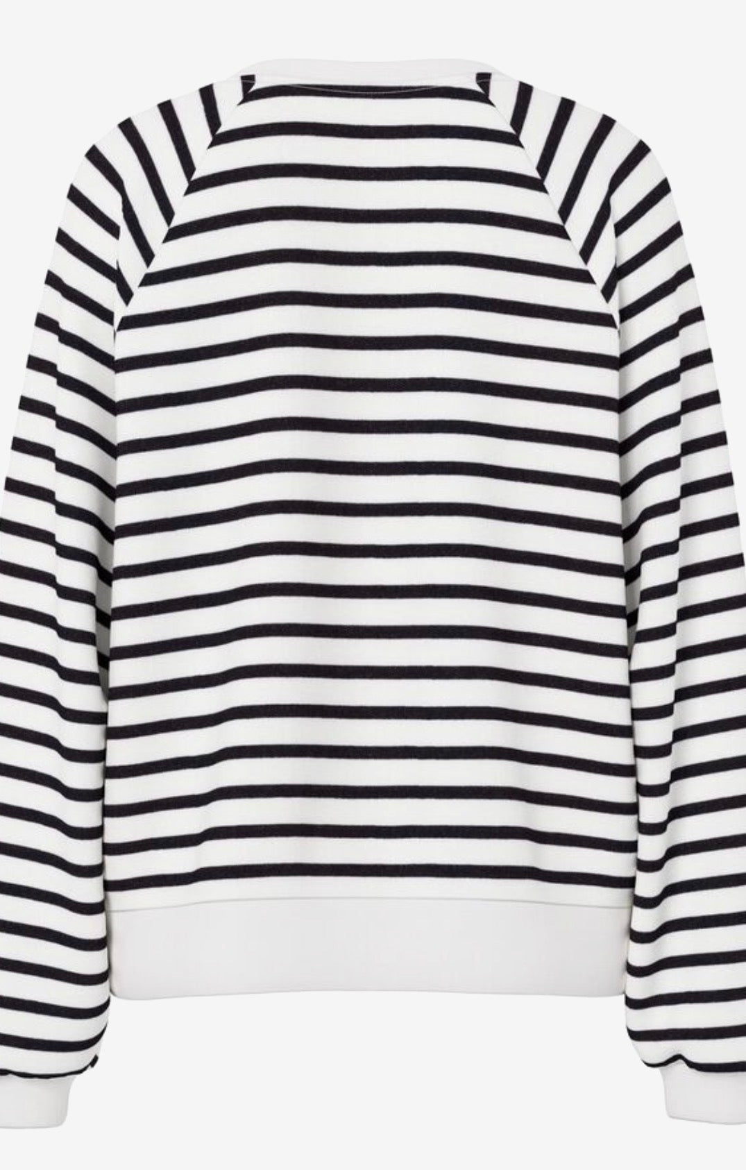 PIECES GRETA LS EMB SWEATSHIRT - CLOUD DANCER/BLACK + HEART