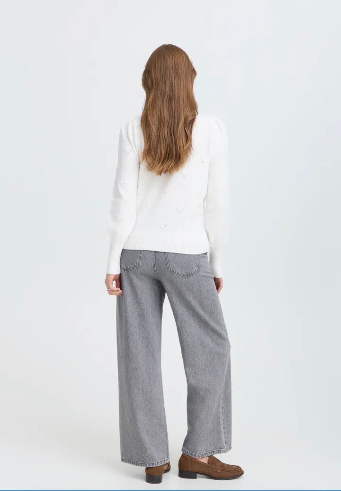 B YOUNG MANINA STRUCTURE CARDIGAN - MARSHMALLOW MELANGE