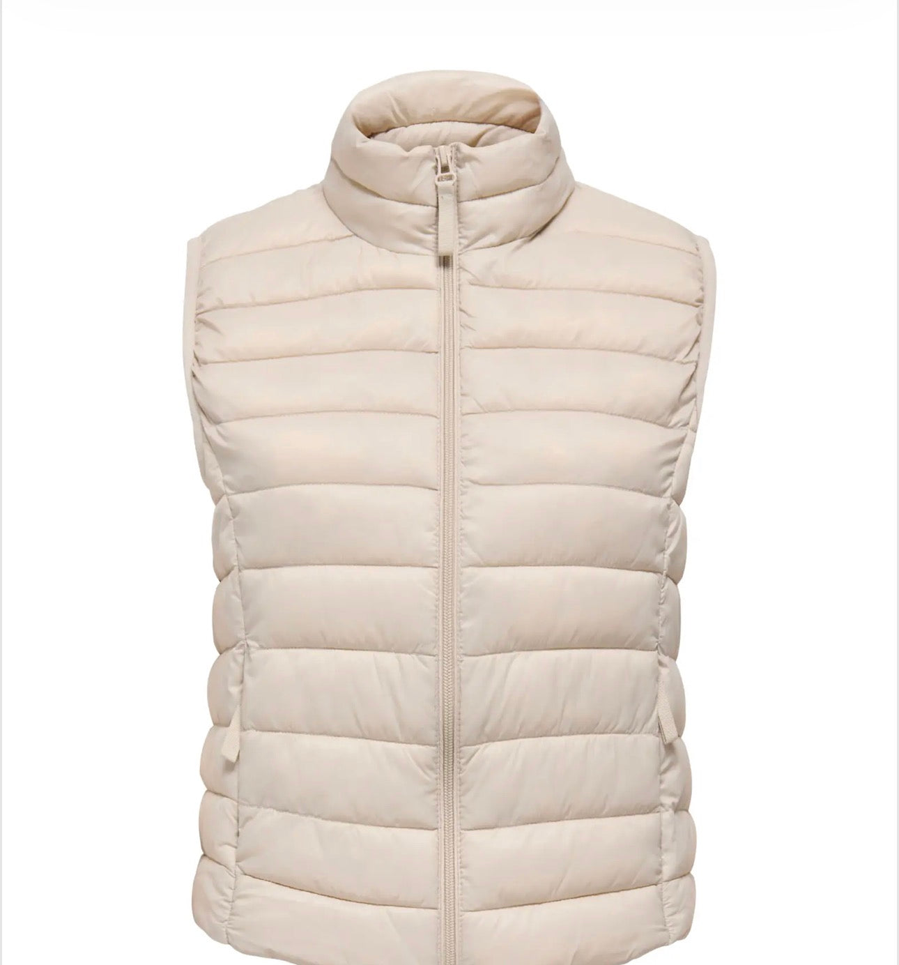 ONLY TAHIA LW QUILTED WAISTCOAT - PUMICE STONE