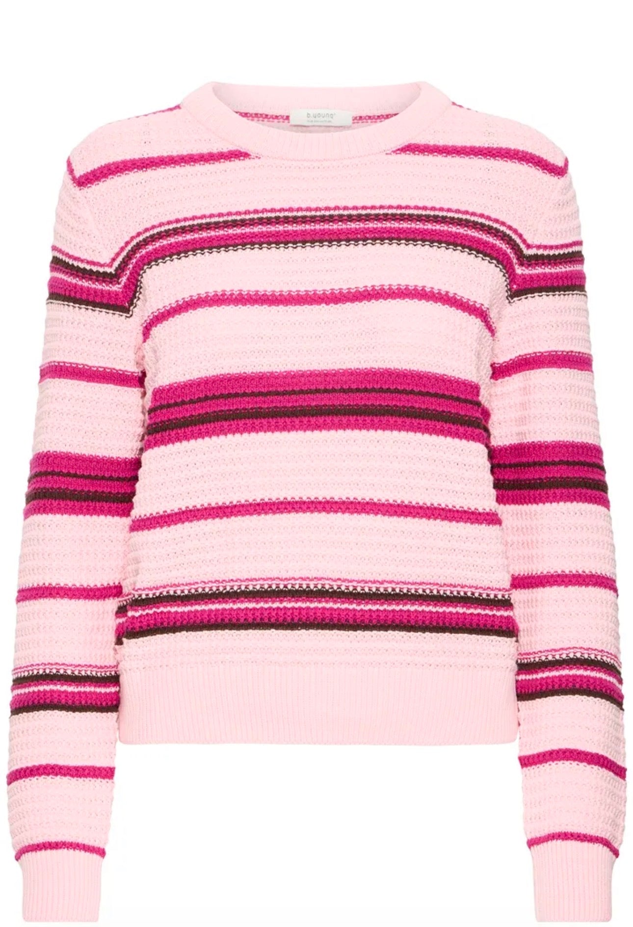 B YOUNG MAGIO STRIPE JUMPER - ORCHID PINK STRIPE