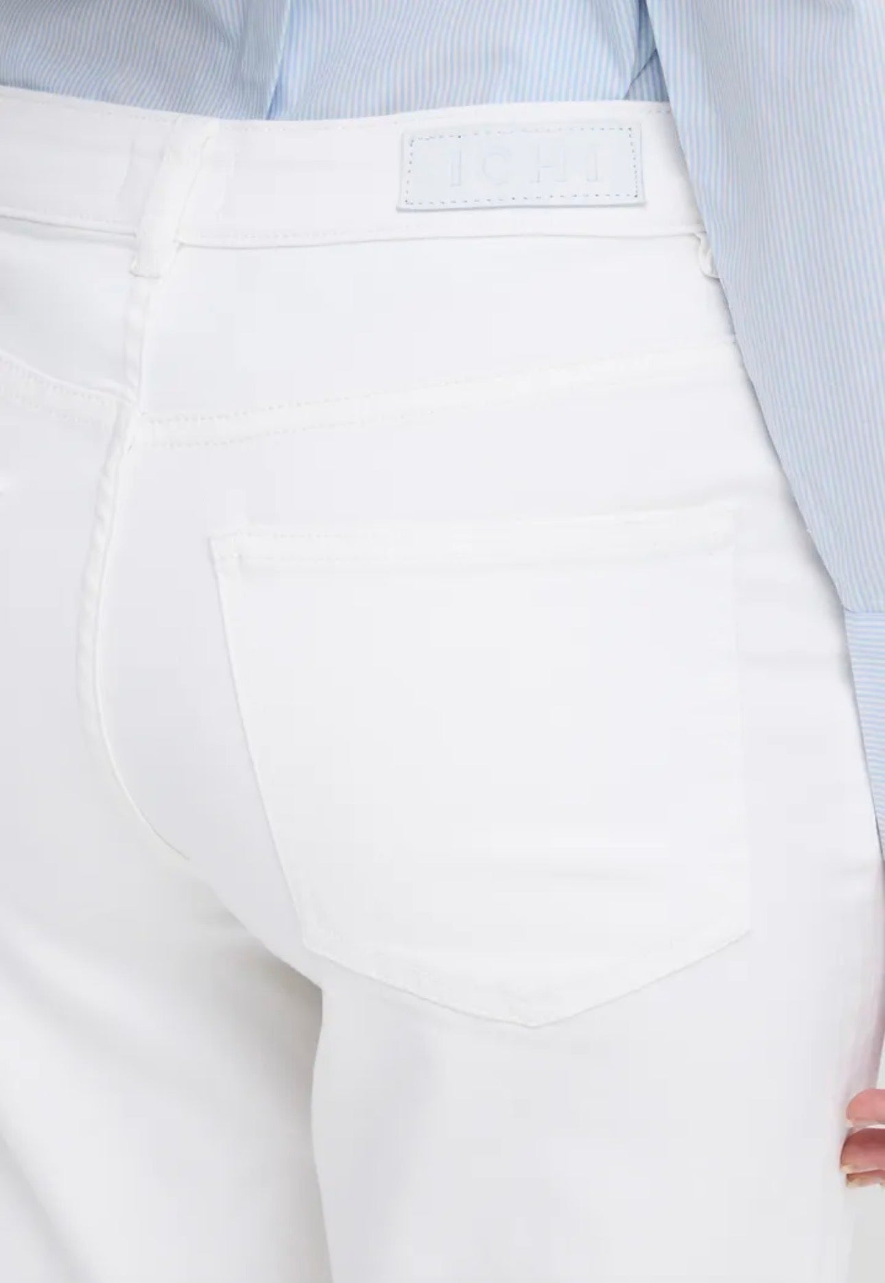 ICHI ZIGGY RAVEN CROPPED JEANS 20114112 BLANC DE BLANC WHITE