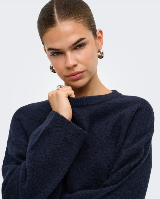 ONLY SIMONI LS O-NECK KNT PULLOVER - NIGHT SKY