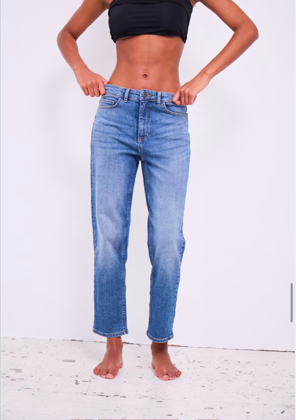 IH TWIGGY RAVEN LIGHT BLUE CROPPED JEANS
