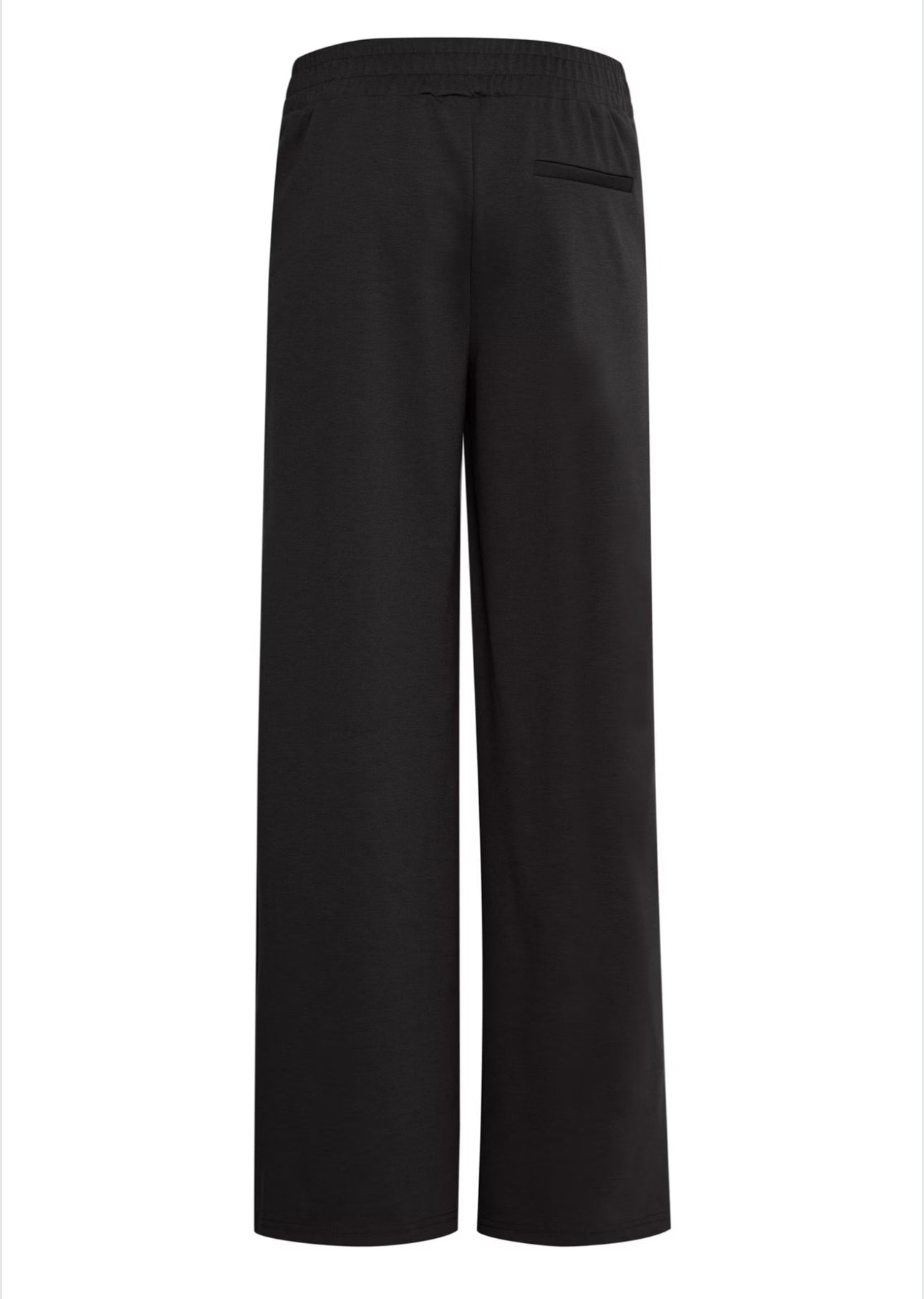 ICHI KATE LONG WIDE LEG TROUSERS BLACK 20118337