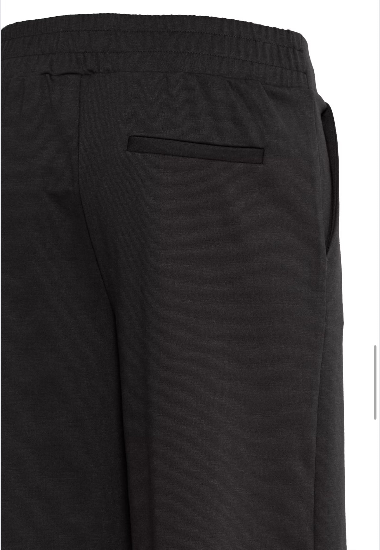 ICHI KATE LONG WIDE LEG TROUSERS BLACK 20118337