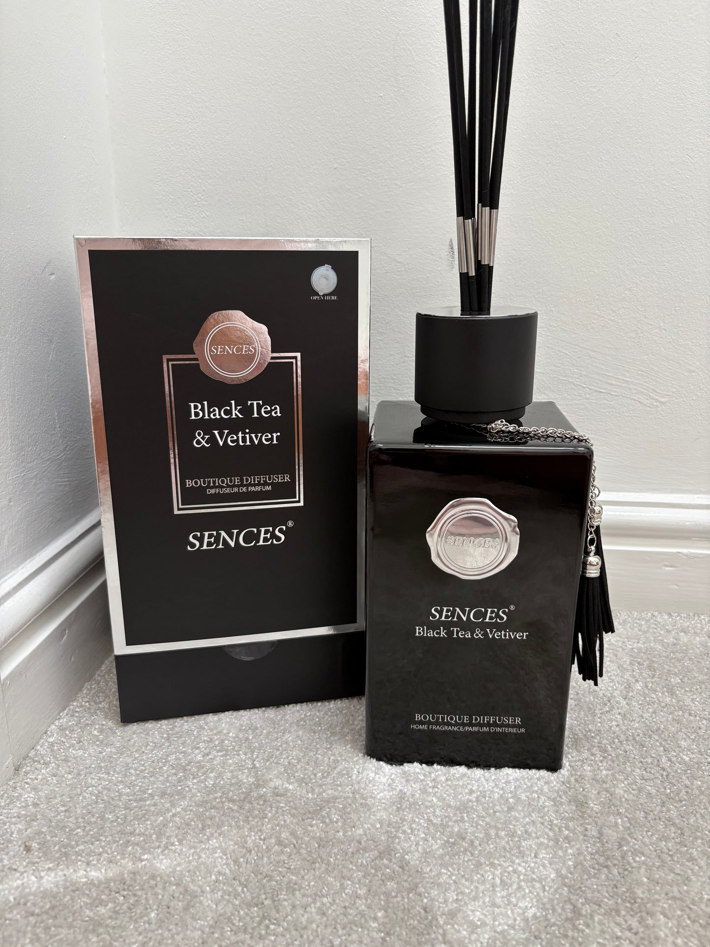 SENCES 2000ML Luxury Fragrance Reed Diffuser Black Tea & Vetiver