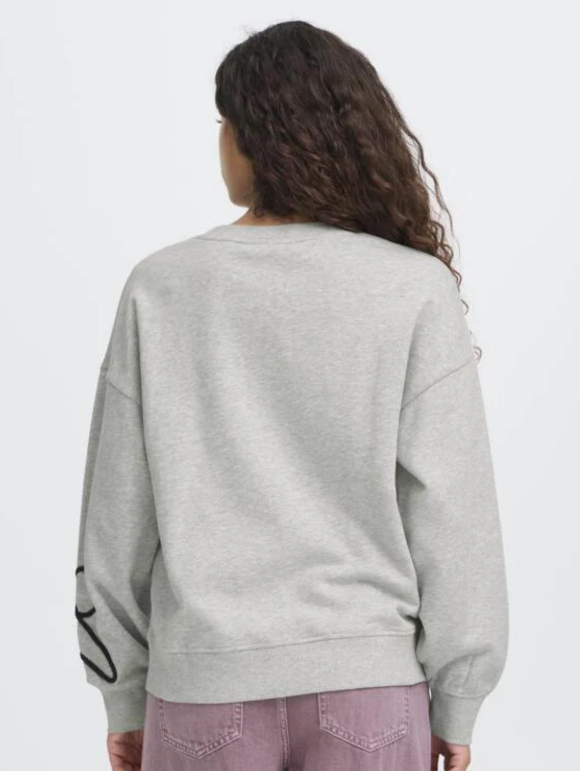 ICHI KASURA SWEATSHIRT GREY MELANGE 20124585
