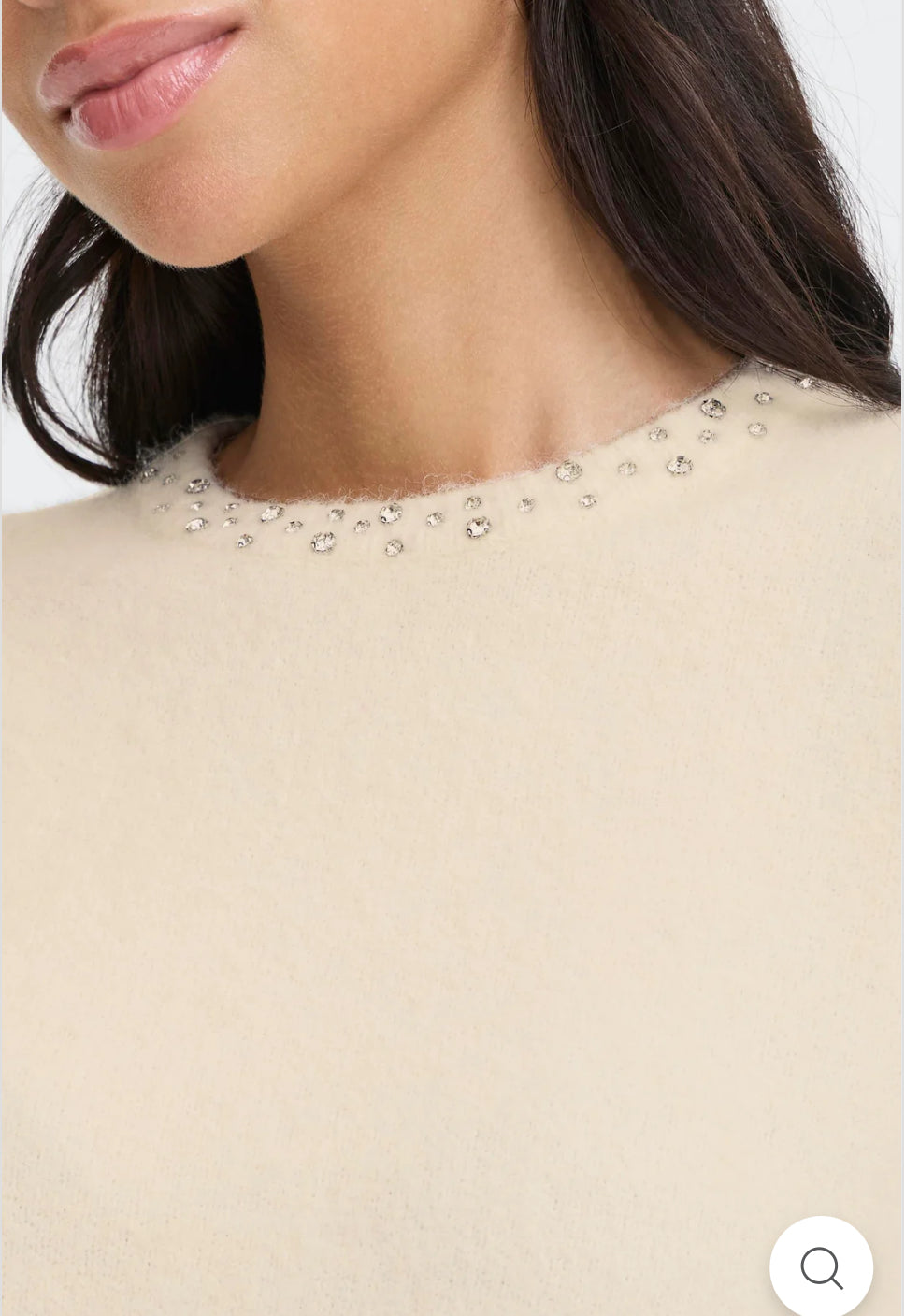 BYOUNG OMEA RHINESTONE SS JUMPER OATMEAL 20818325