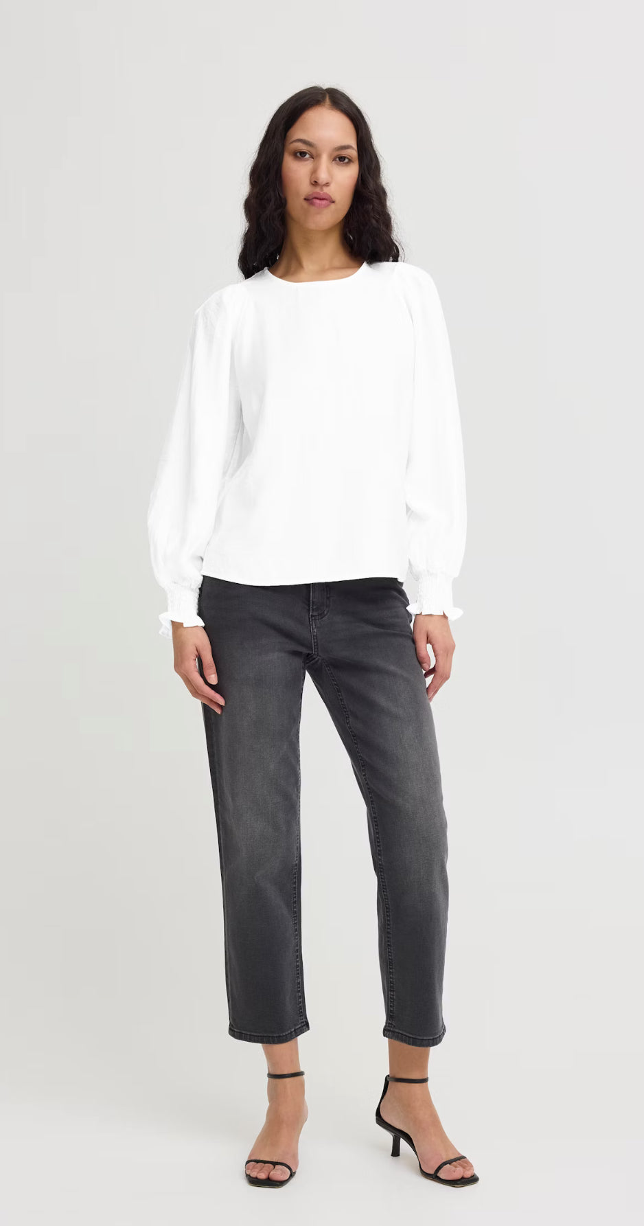 ICHI WILMA LS BLOUSE CLOUD DANCER 20123703