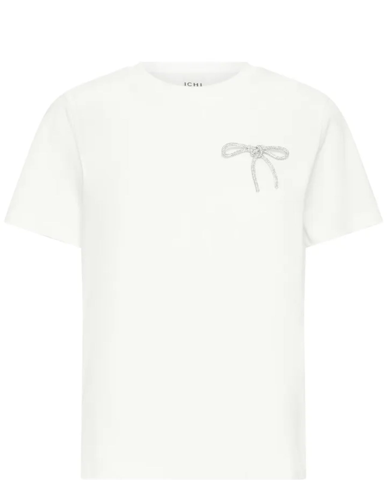 ICHI KAMILLE SS TSHIRT CLOUD DANCER BOW BROOCH 20124728