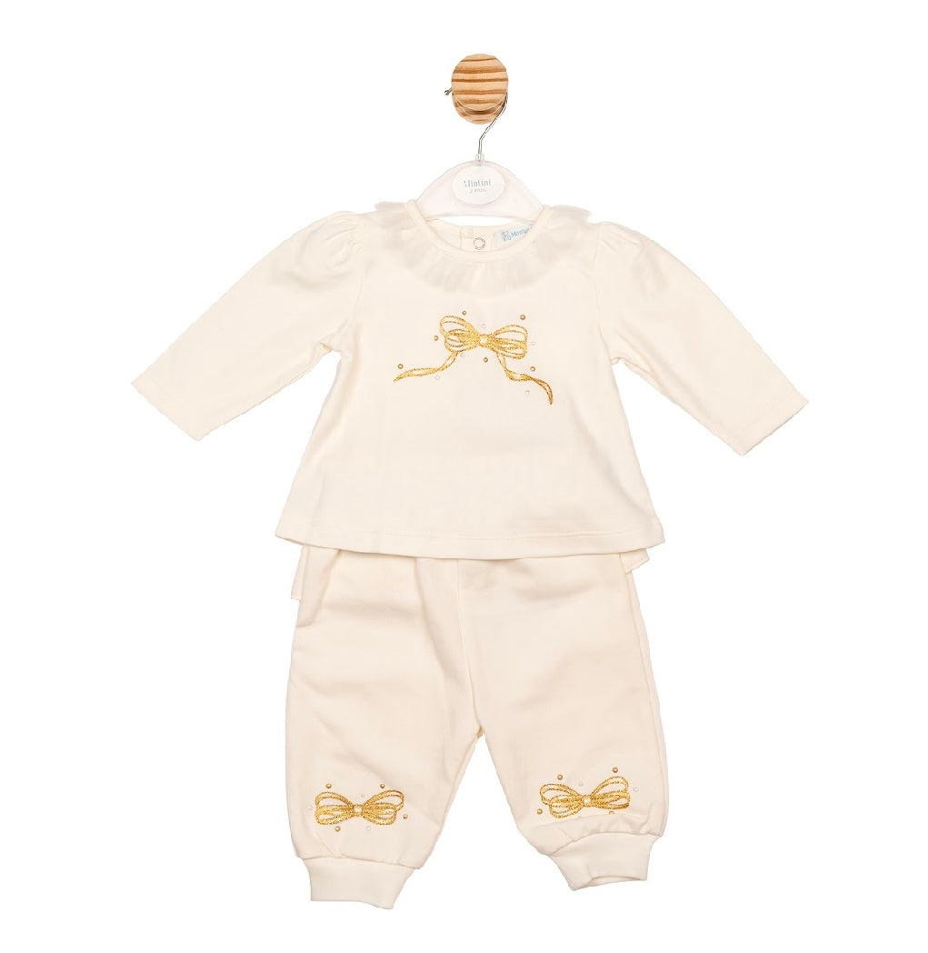 Mintini Top & Jogpant Set Ivory MB6812