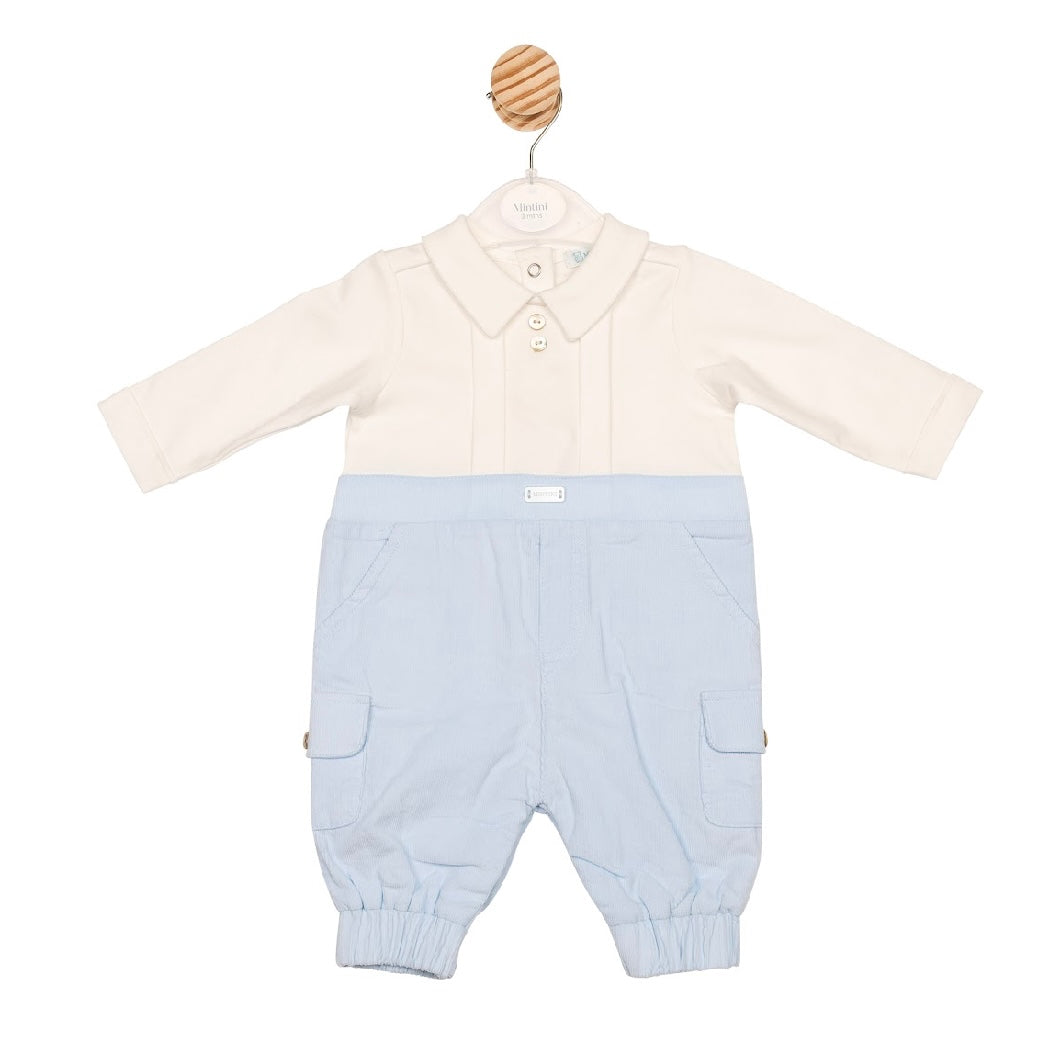Mintini Romper Ivory/Blue MB6612