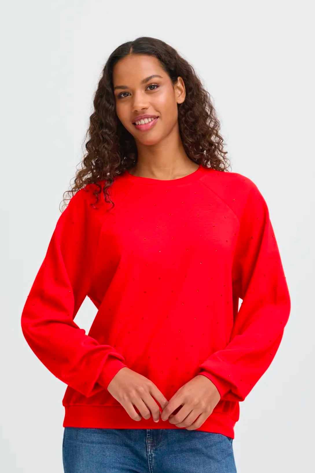 ICHI AMIAS LS JUMPER RACING RED 20124881