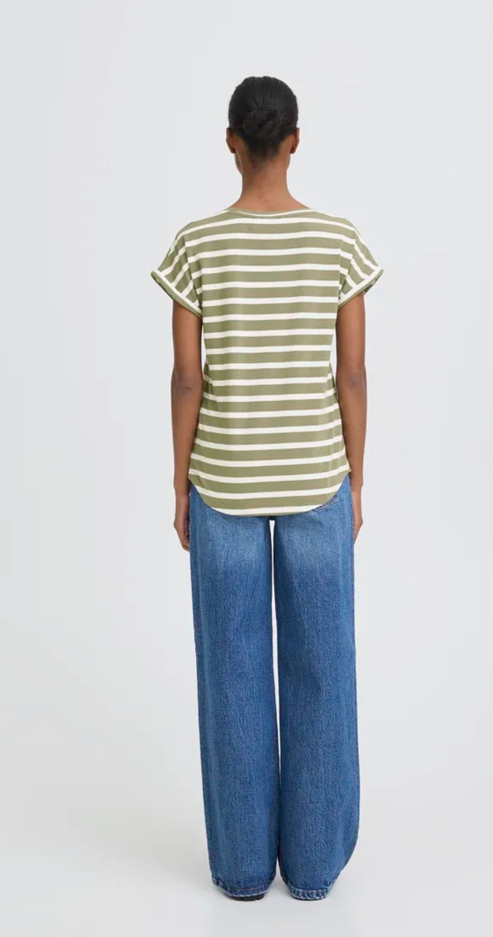 B YOUNG PAMILA ONECK TSHIRT 20809561 VETIVER STRIPE