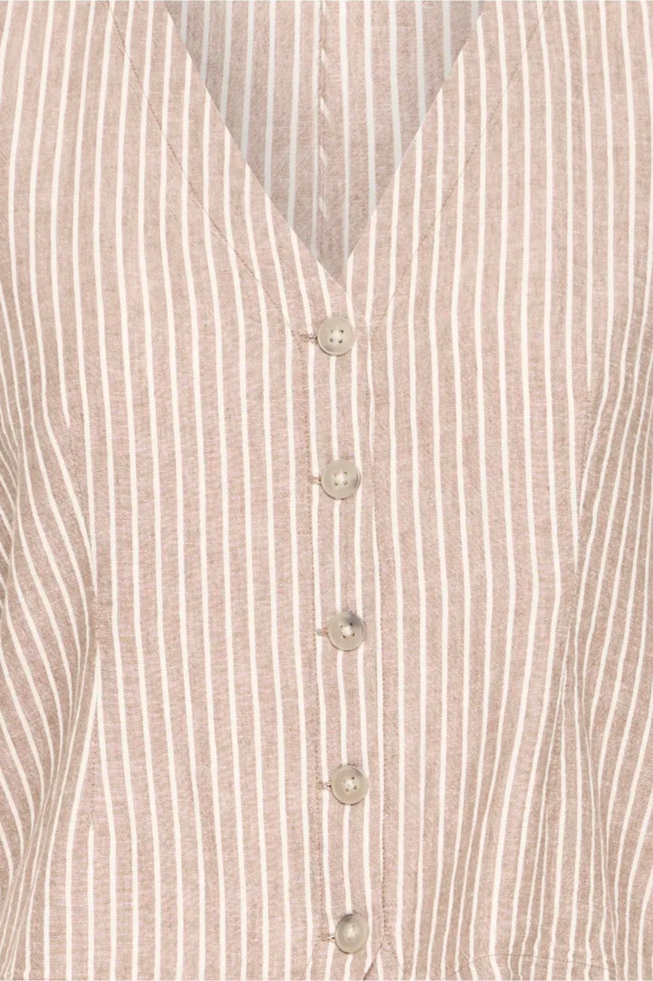 B YOUNG FALAKKA WAISTCOAT TOP 20818821 WOODSMOKE STRIPE BROWN
