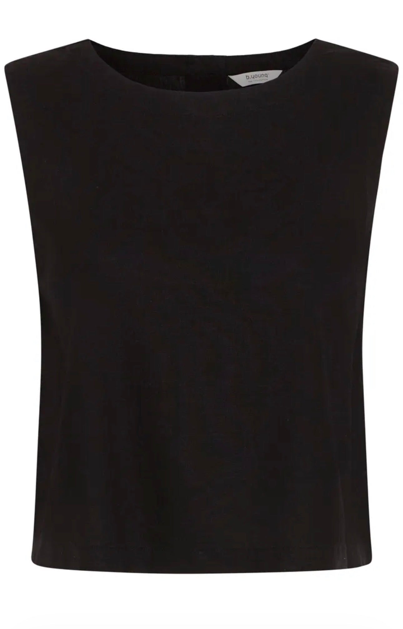 B YOUNG FALAKKA O-NECK BUTTON BACK TOP 20818824 METEORITE