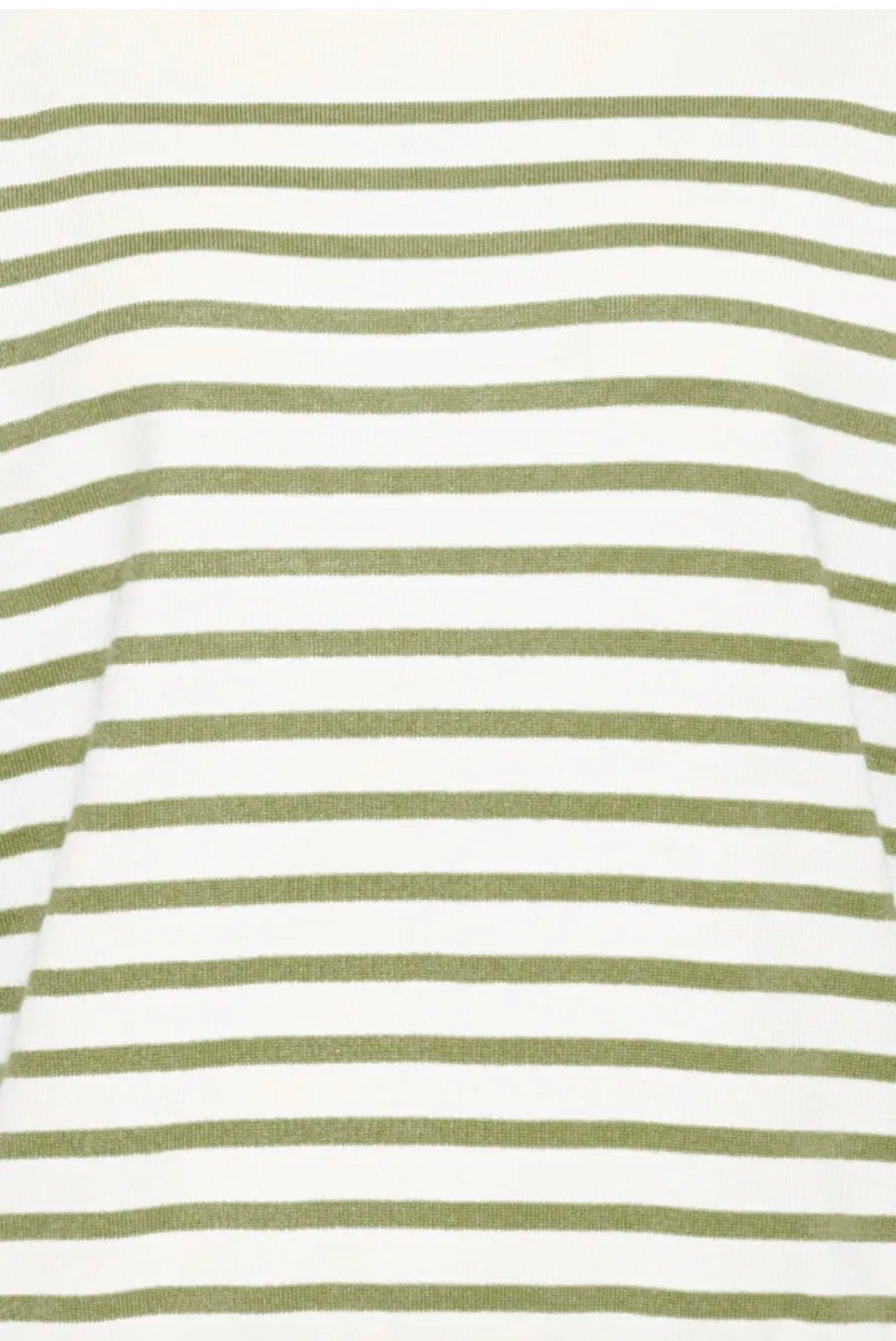 ICHI LULS BOAT NECK LS PULLOVER in SOLID - IGUANA WHITE STRIPE