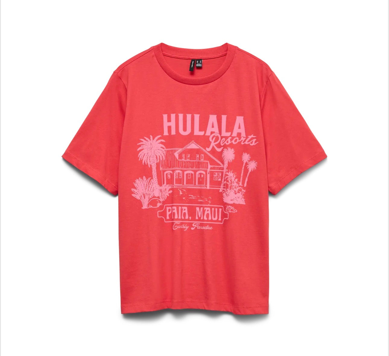VERO MODA ULLA CATY SS TOP POINSETTIA