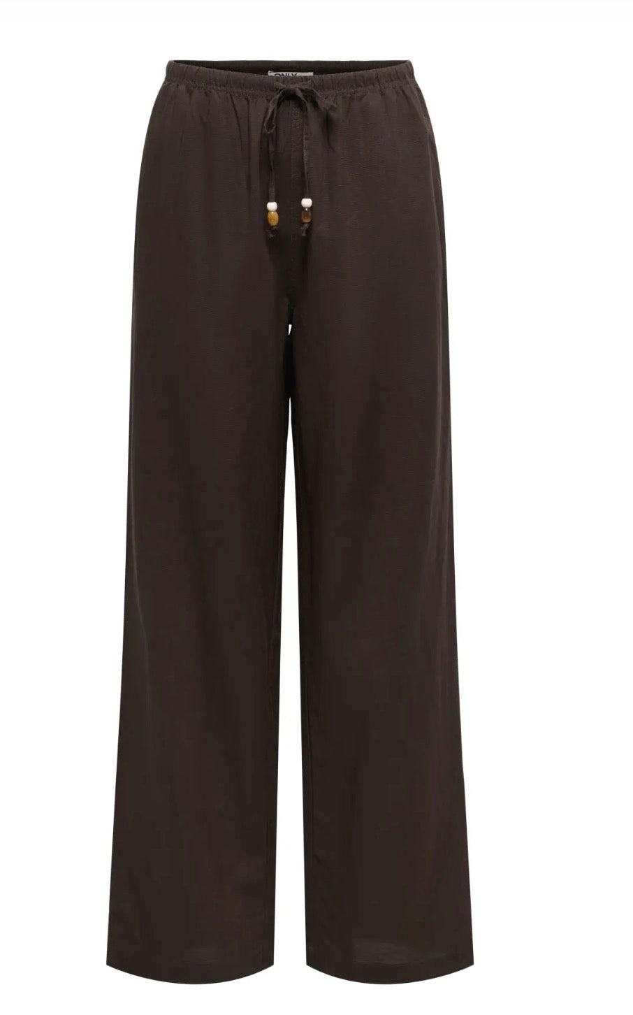 ONLY LISOLA PULL UP WIDE PANTS COFFEE BEAN