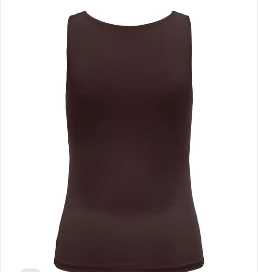 ONLY LONE SLEEVELESS 2- WAY TOP CHOCOLATE TORTE