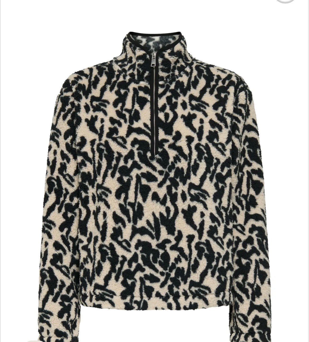 ONLY NEW DALLAS LS HIGHNECK ZIP TOP - BLACK DALLAS