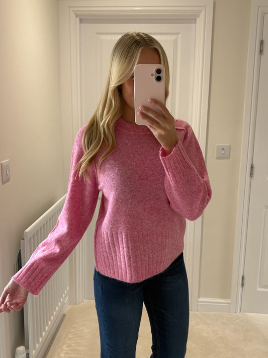 B YOUNG OMEA JUMPER - POLIGNAC PINK MELANGE