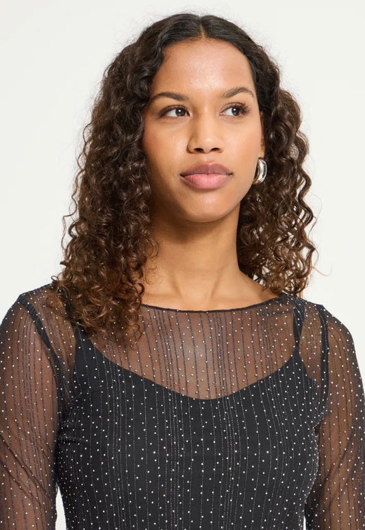 ICHI NOVIOLA LS TOP - BLACK