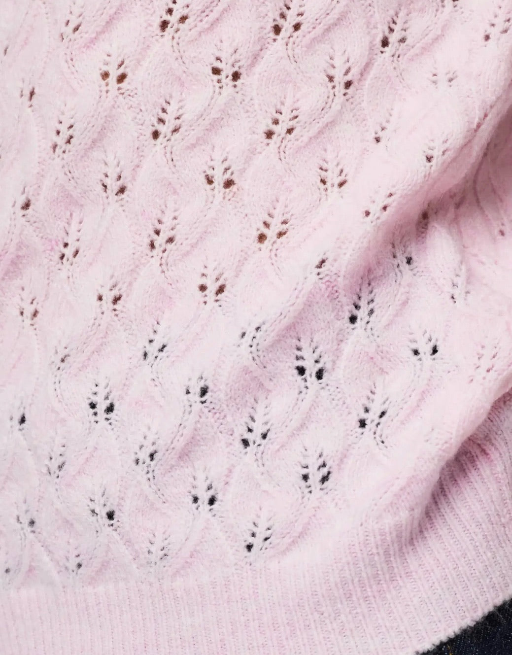 PIECES LELOU SS O-NECK KNIT ROSEATE SPOONBILL/MELANGE