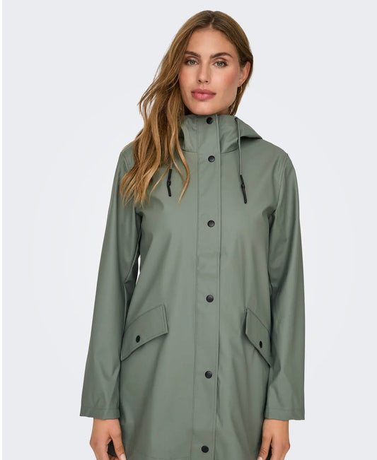 ONLY LELISA RAINCOAT AGAVE GREEN