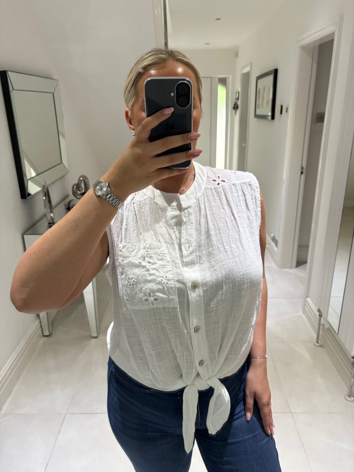 Tara Tie Front Top