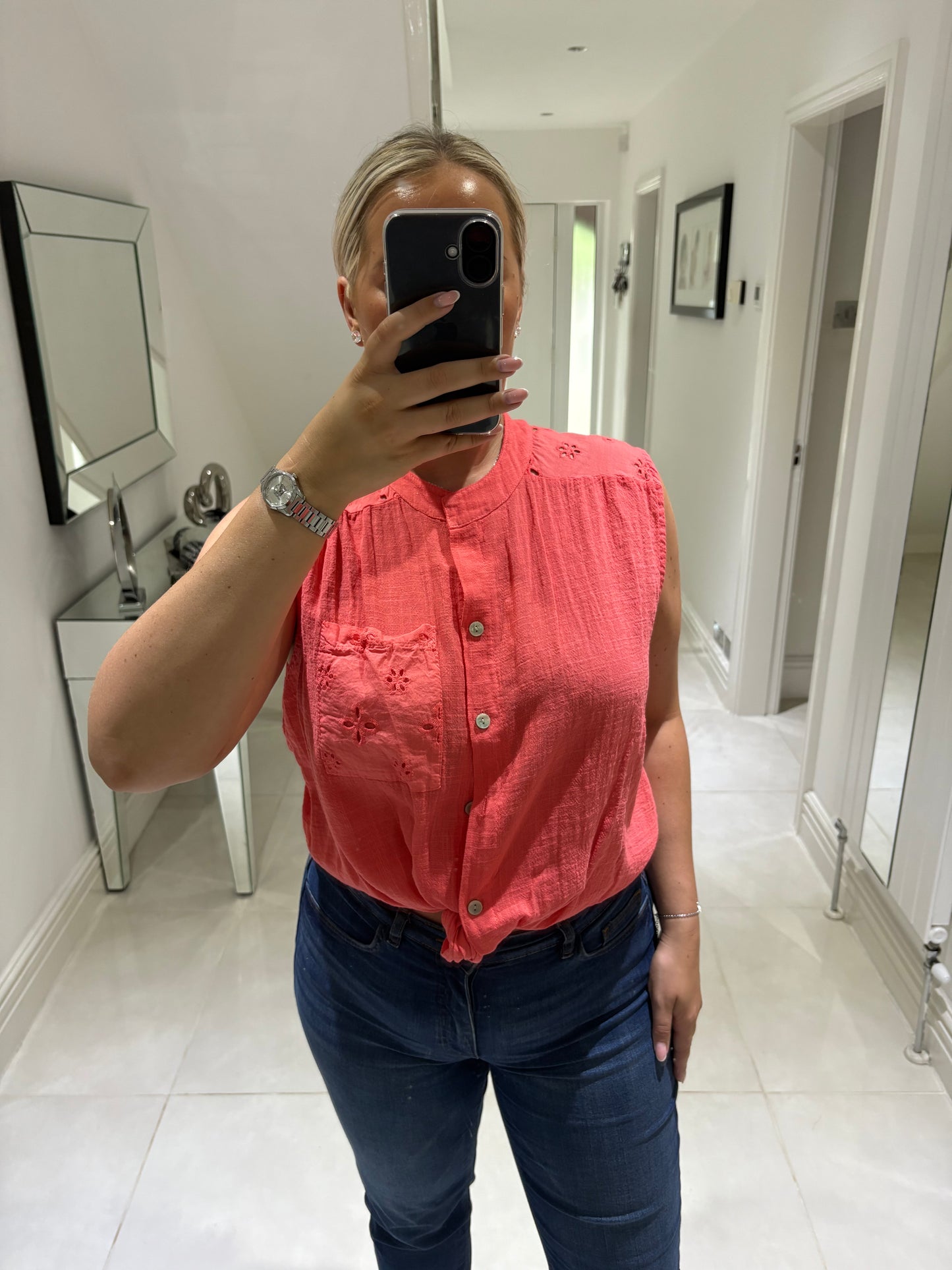 Tara Tie Front Top
