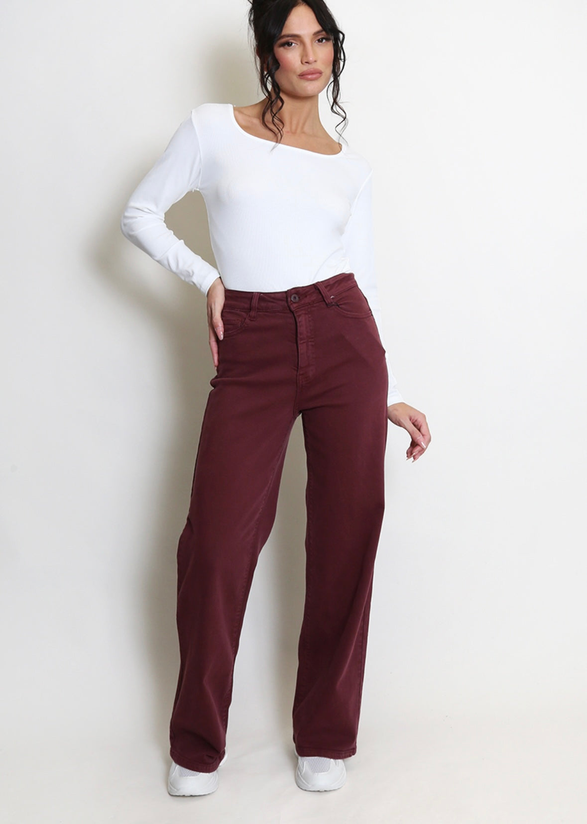 Burgundy Jeans