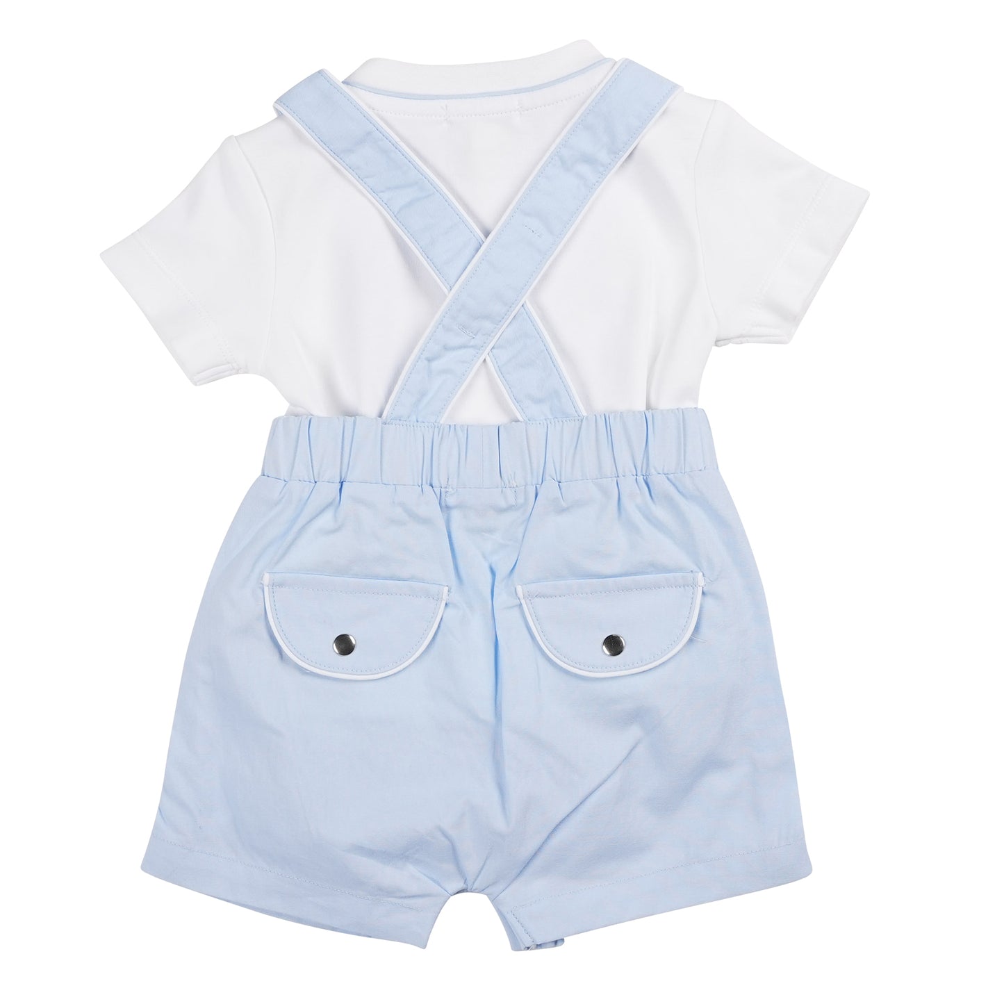 Mintini Top & Romper Dungaree Set BLUE MB6274A