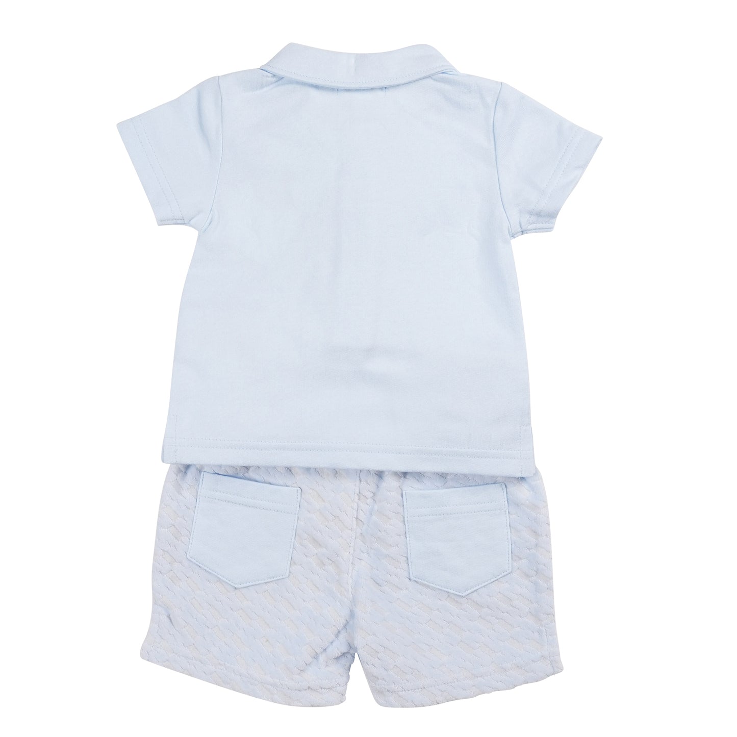 Mintini Polo Top & Short Set Blue MB6302A