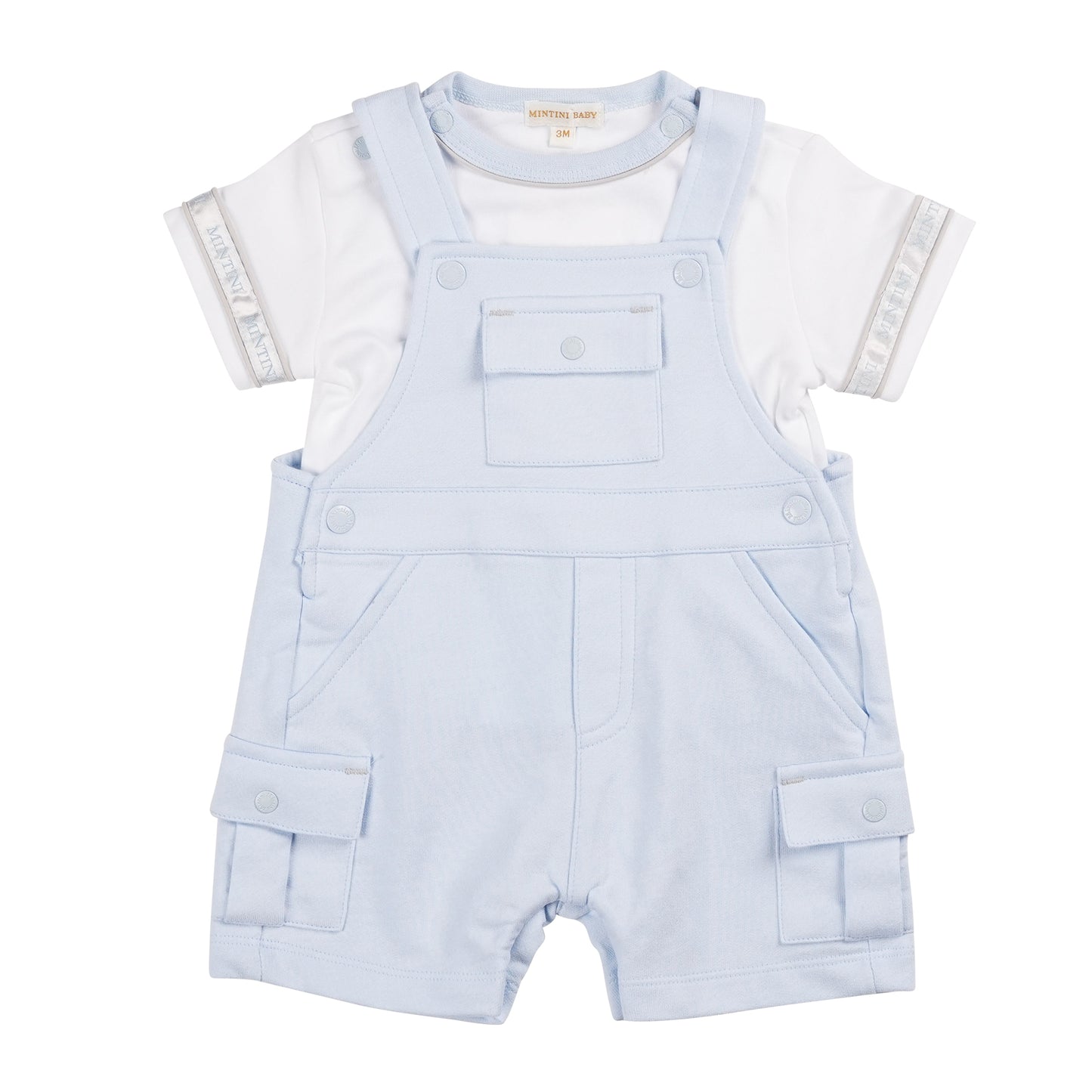 Mintini Top And Short Dungaree Set Blue MB6329/MB6329A