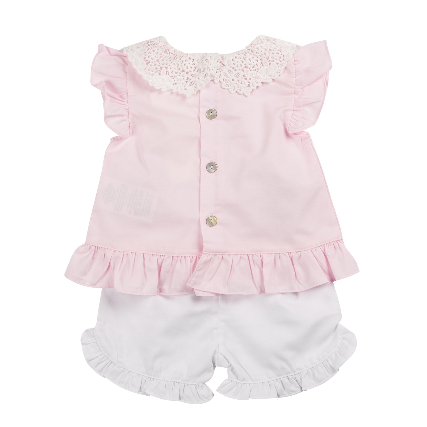 Mintini Top & Short Set Pink/White MB6426A