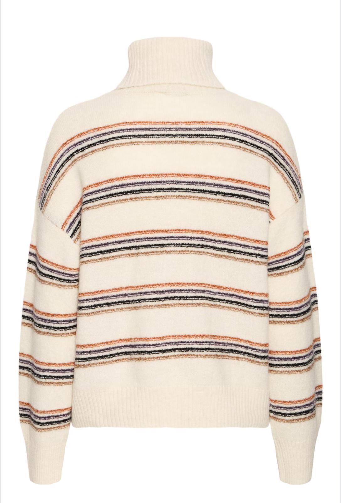 BYOUNG MONNA STRIPE JUMPER BIRCH MELANGE 20818148