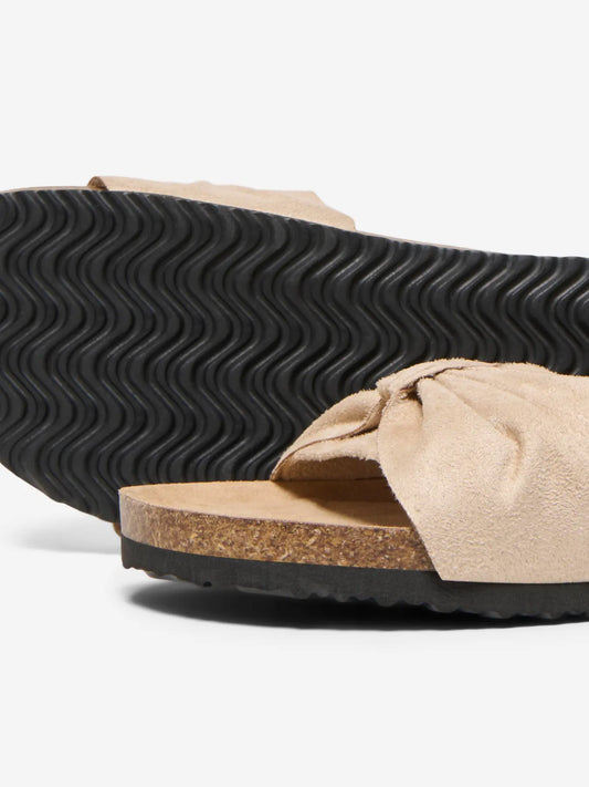 ONLY MAXI -14 BOW SLIP ON SANDAL in PUMICE STONE