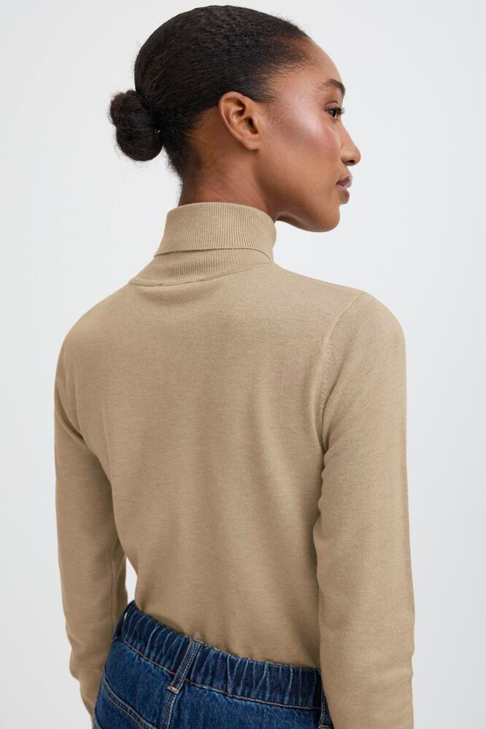 BYOUNG MMORLA ROLLNECK TOP HUMUS MELANGE