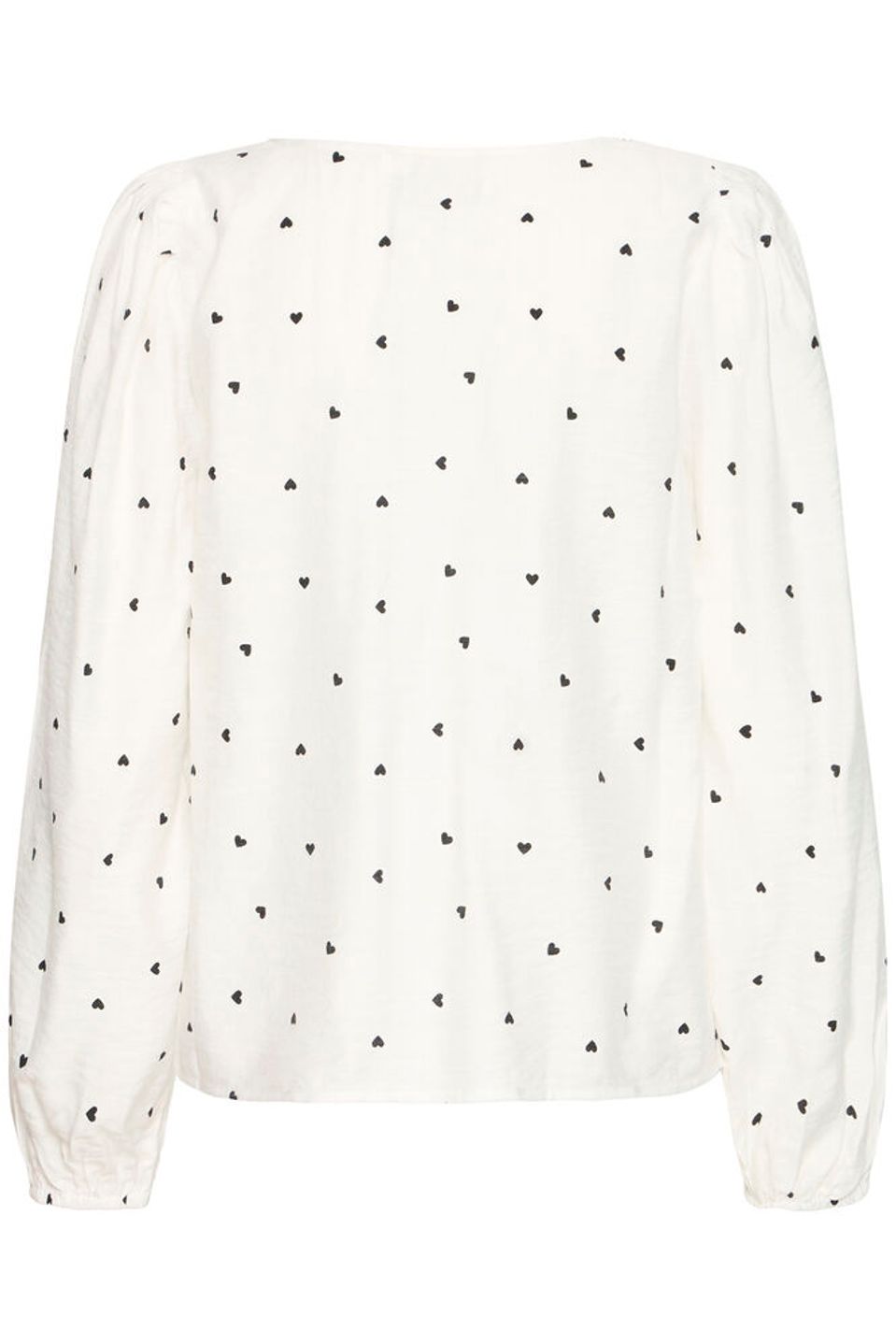 ICHI ELVA LONG SLEEVE BLOUSE SMALL HEARTS 20124618