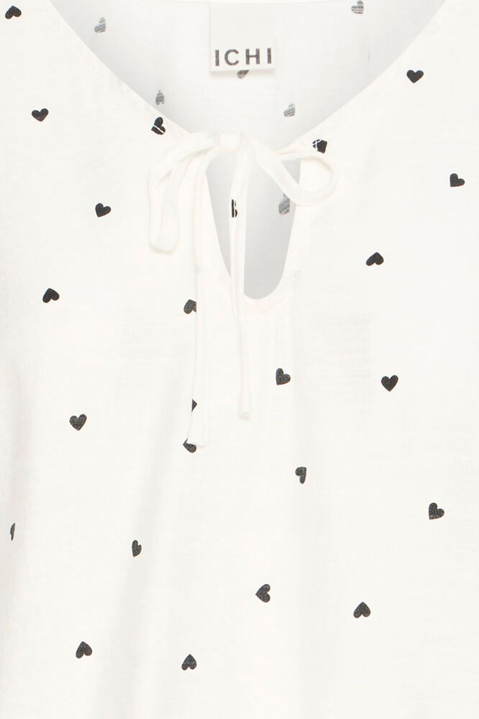 ICHI ELVA LONG SLEEVE BLOUSE SMALL HEARTS 20124618