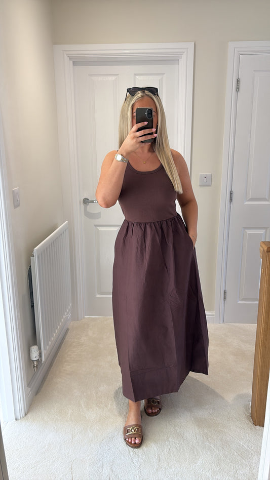 B YOUNG SUNNIA DRESS 20818936 FRENCH ROAST